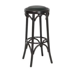 Paris barkruk groen gestoffeerd met nagels