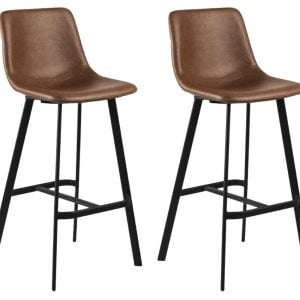 Set van 2 Elba barkrukken Bruin 76cm