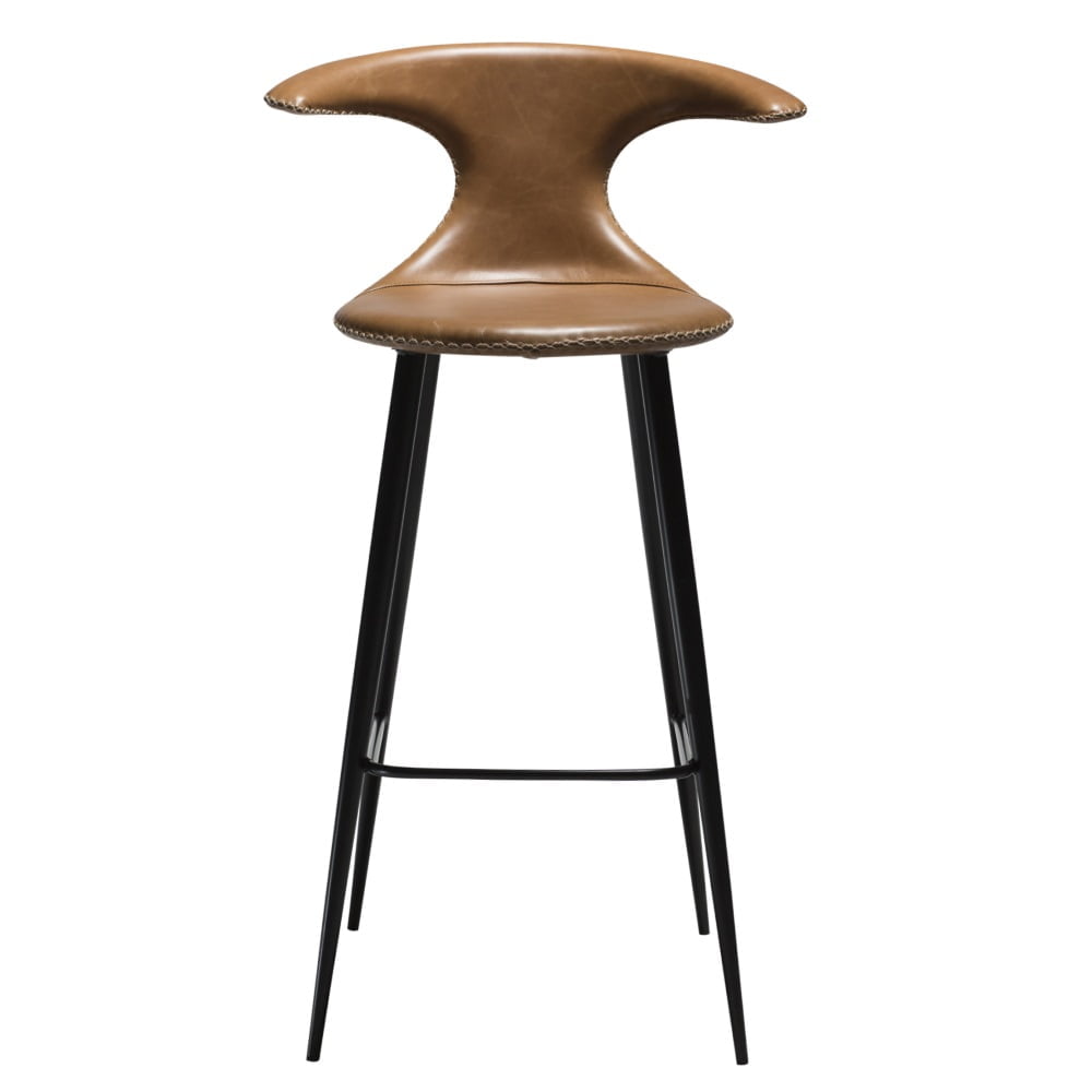 Flair barkruk cognac leer 75cm - Afbeelding 3