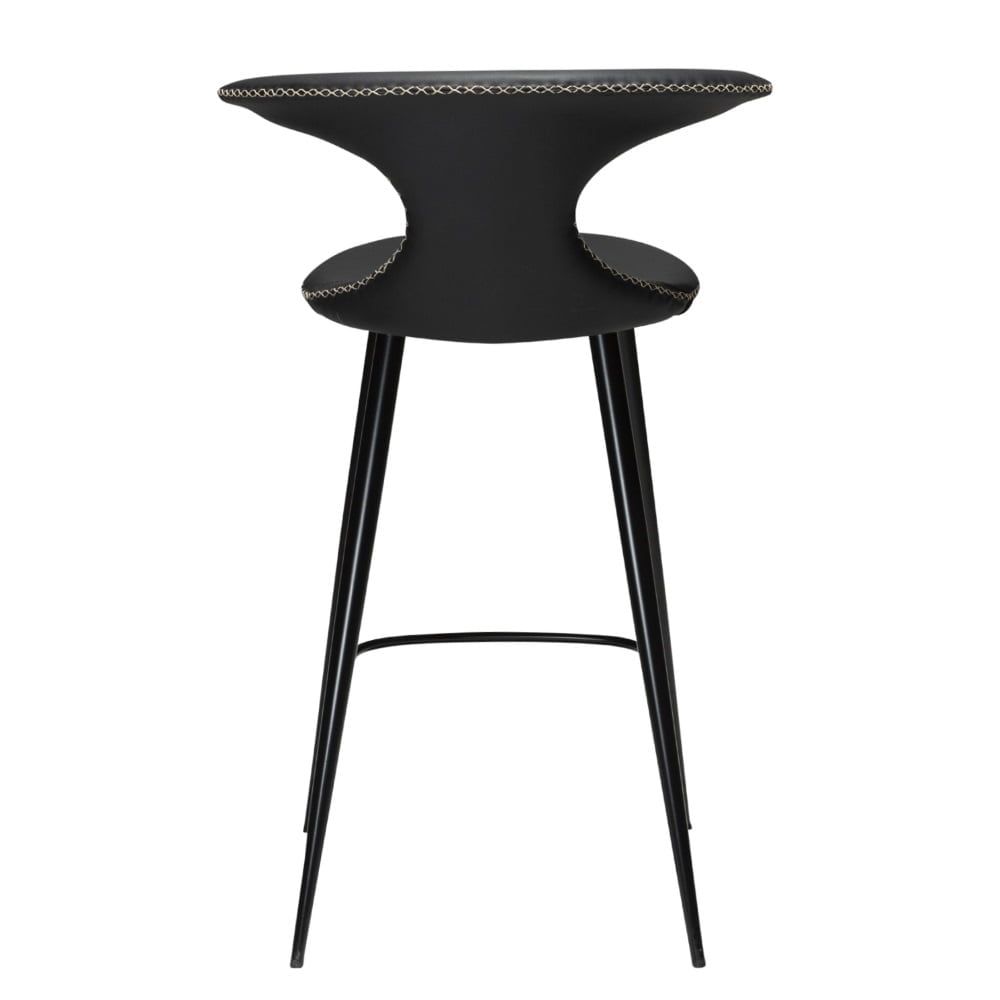 Flair barkruk zwart leer 65cm - Afbeelding 2