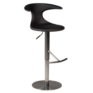 Flair barkruk zwart leer