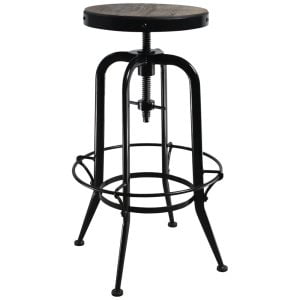 Industriële barkruk Antibes Zwart