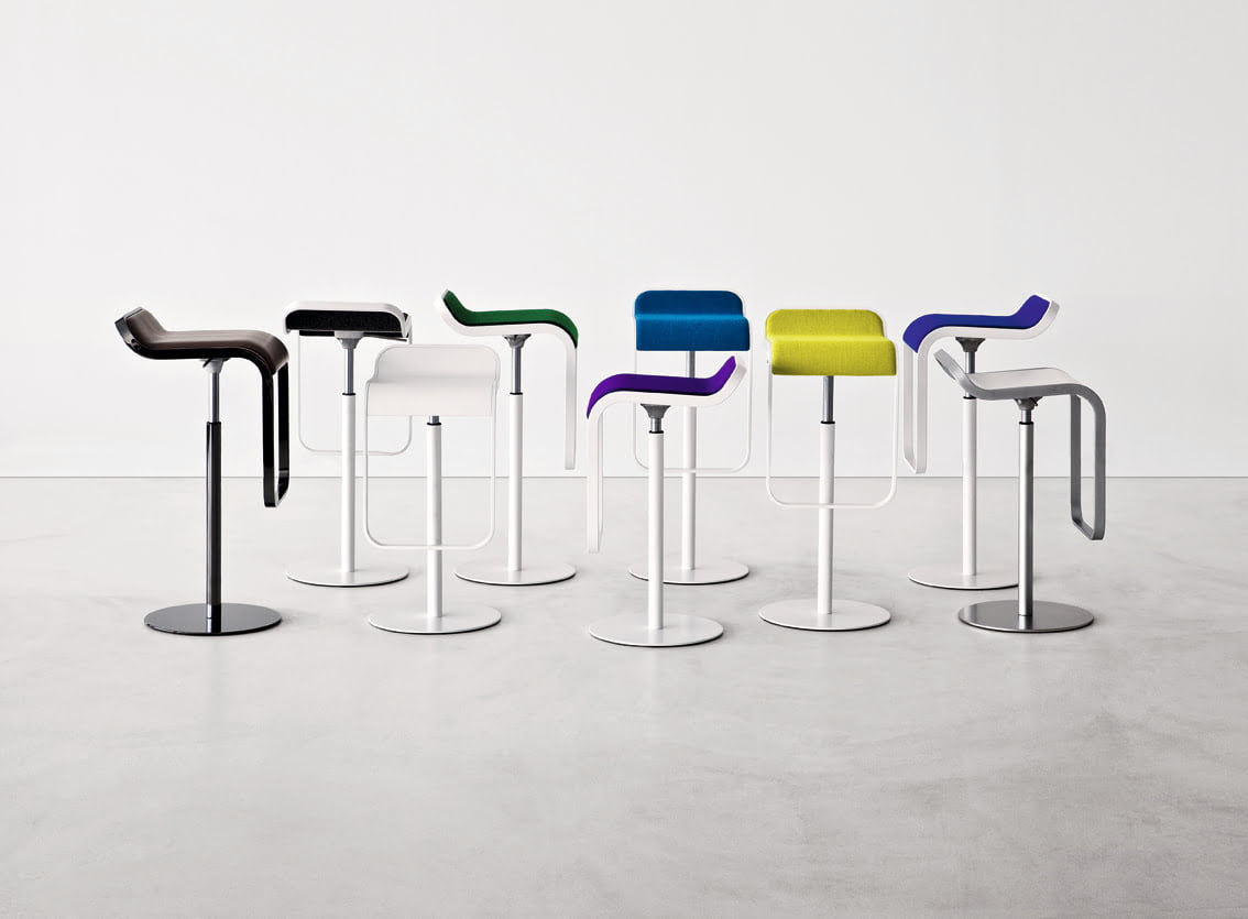 Lem Barkruk Wit frame/Leer - Afbeelding 6