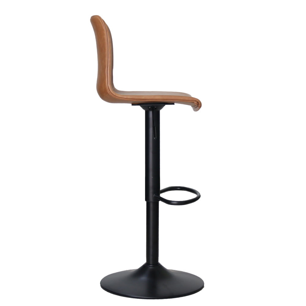 Set van 2 Phuket barkrukken cognac kunstleder - Afbeelding 4