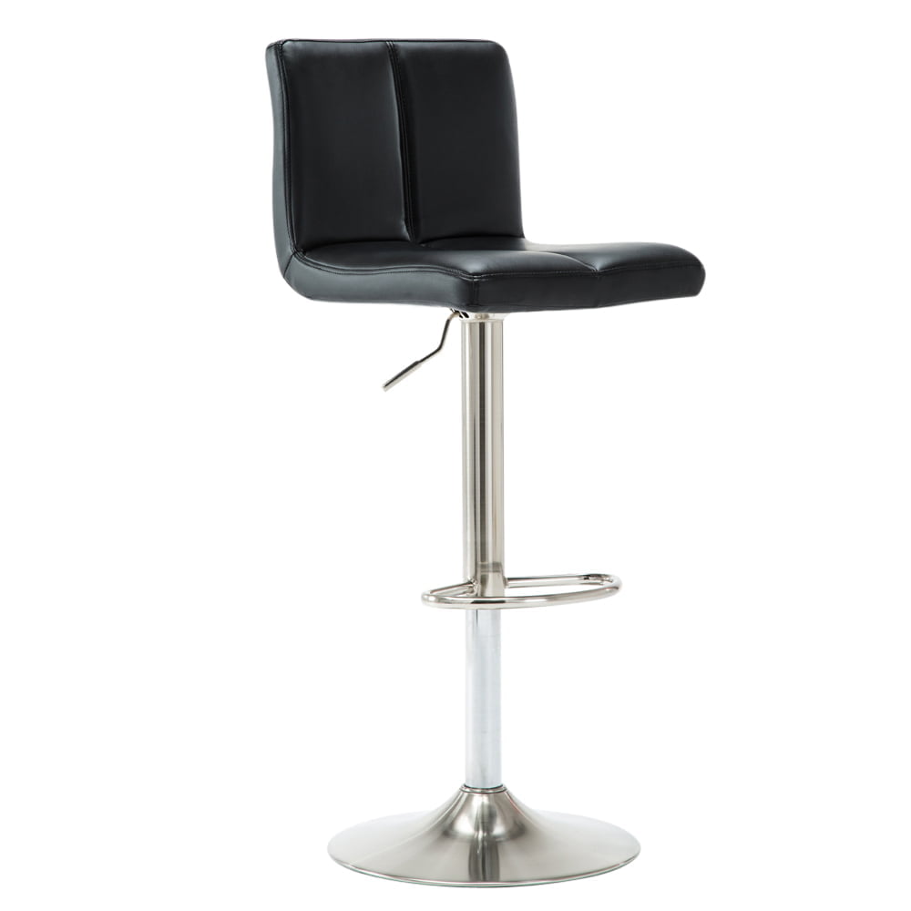 Set van 2 Curvos Barkrukken Zwart met Satijn Frame - Afbeelding 5