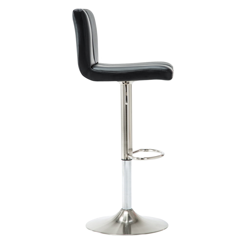 Set van 2 Curvos Barkrukken Zwart met Satijn Frame - Afbeelding 4