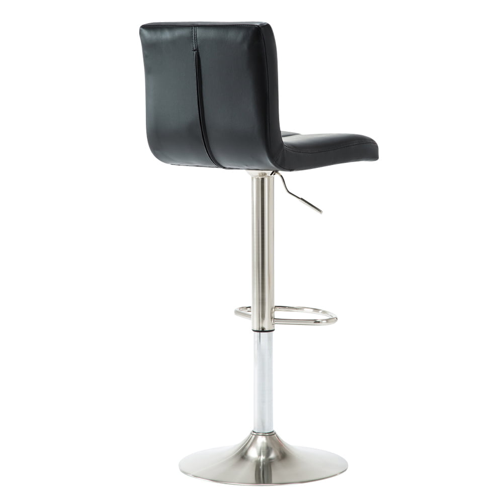 Set van 2 Curvos Barkrukken Zwart met Satijn Frame - Afbeelding 3