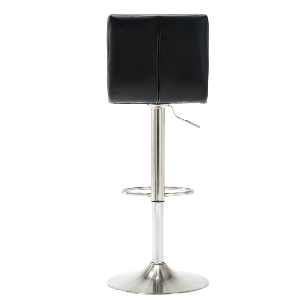 Set van 2 Curvos Barkrukken Zwart met Satijn Frame - Afbeelding 2