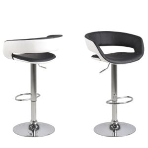 Set van 2 Renske Barkrukken Zwart-Wit