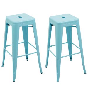 Set van 2 industriële barkrukken Ziggy blauw