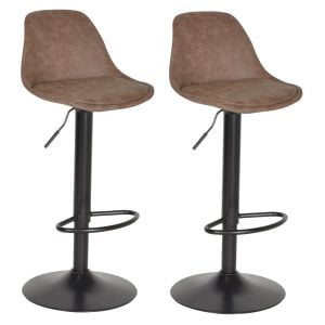 Set van 2 Saturn Barkrukken Bruin