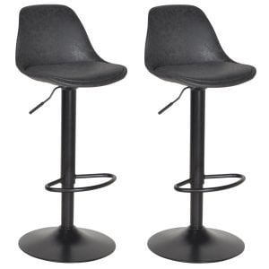 Set van 2 Saturn Barkrukken Antraciet