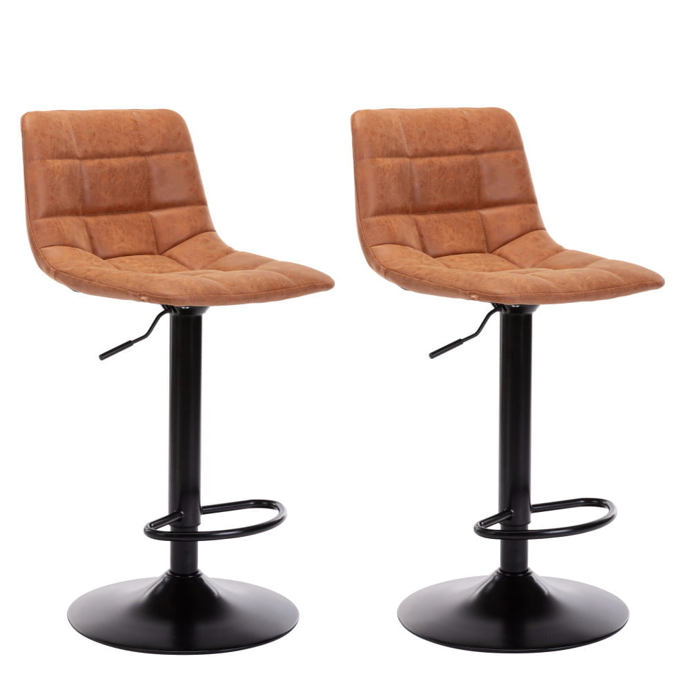 Set van 2 Casoria Vintage Barkrukken cognac