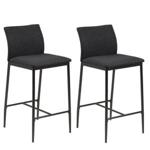 Set van 2 Sammy barkrukken 67cm grijs stof