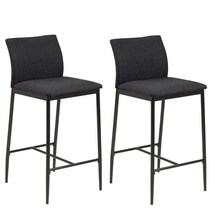 Set van 2 Sammy barkrukken 67cm grijs stof