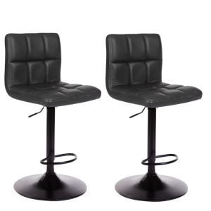 Set van 2 Grace Barkrukken Zwart met zwart frame