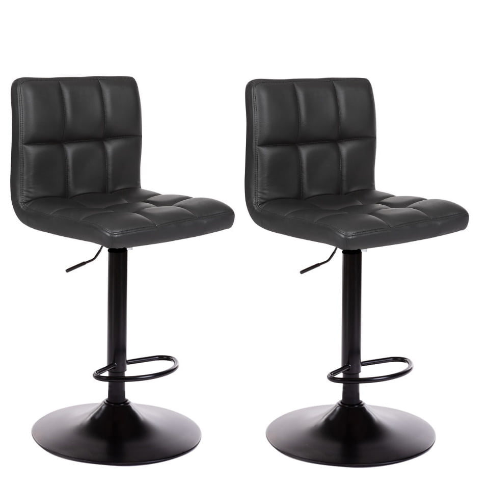 Set van 2 Grace Barkrukken Zwart met zwart frame