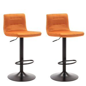 Set van 2 Holst barkrukken oranje velvet