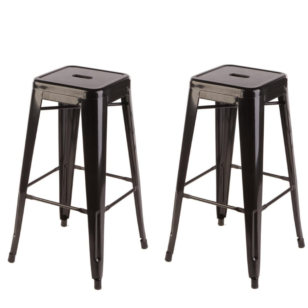 Set van 2 industriële barkrukken Ziggy zwart
