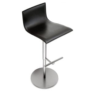 Thin barkruk RVS frame/Leer