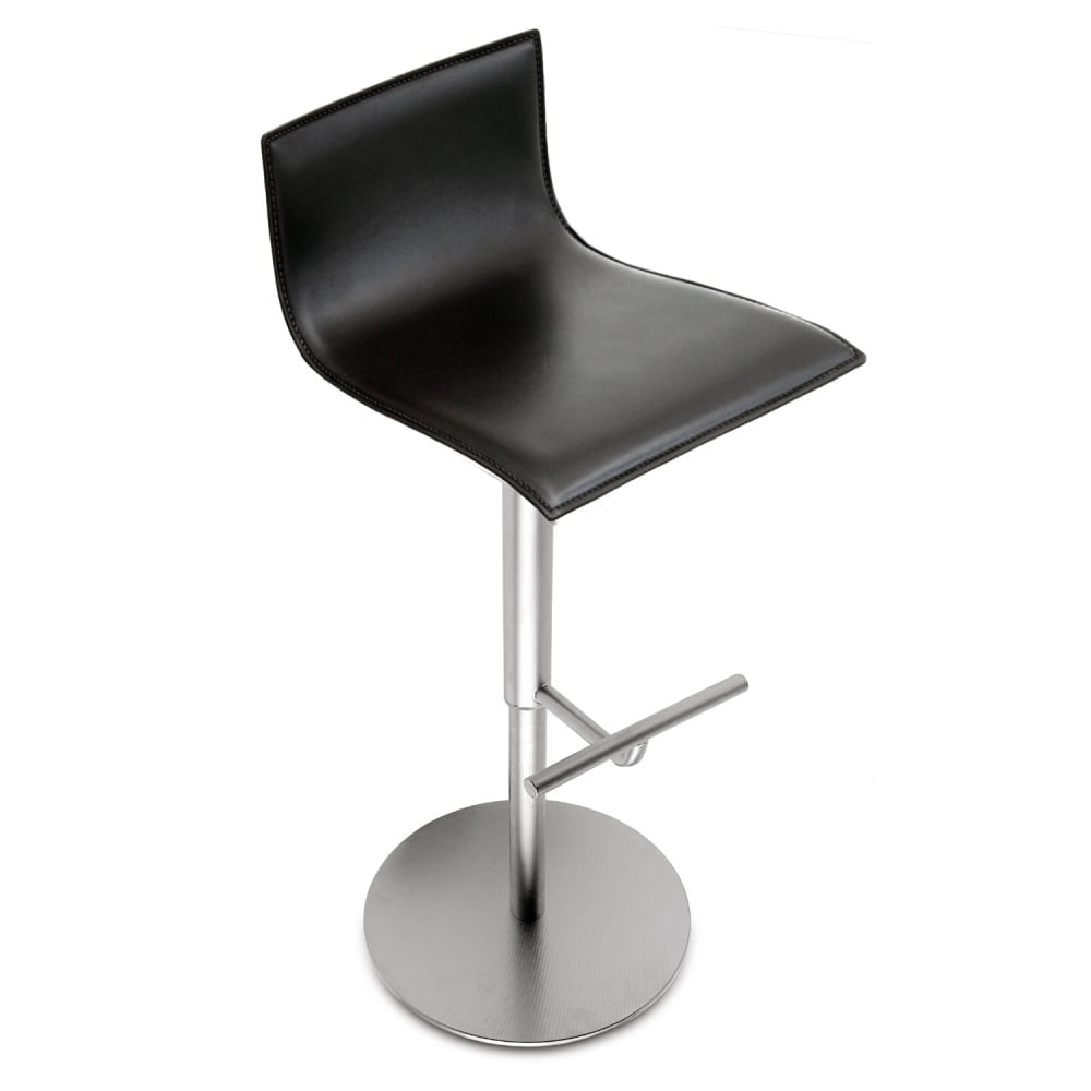 Thin barkruk RVS frame/Leer