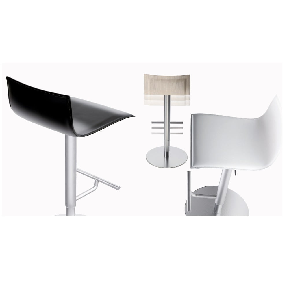 Thin barkruk RVS frame/Leer - Afbeelding 3