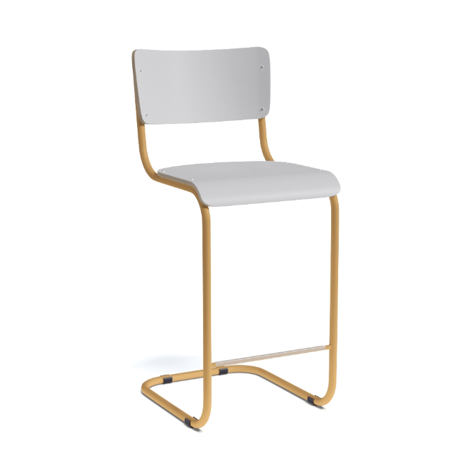 Industriële barkruk Tonie 65cm wit hpl