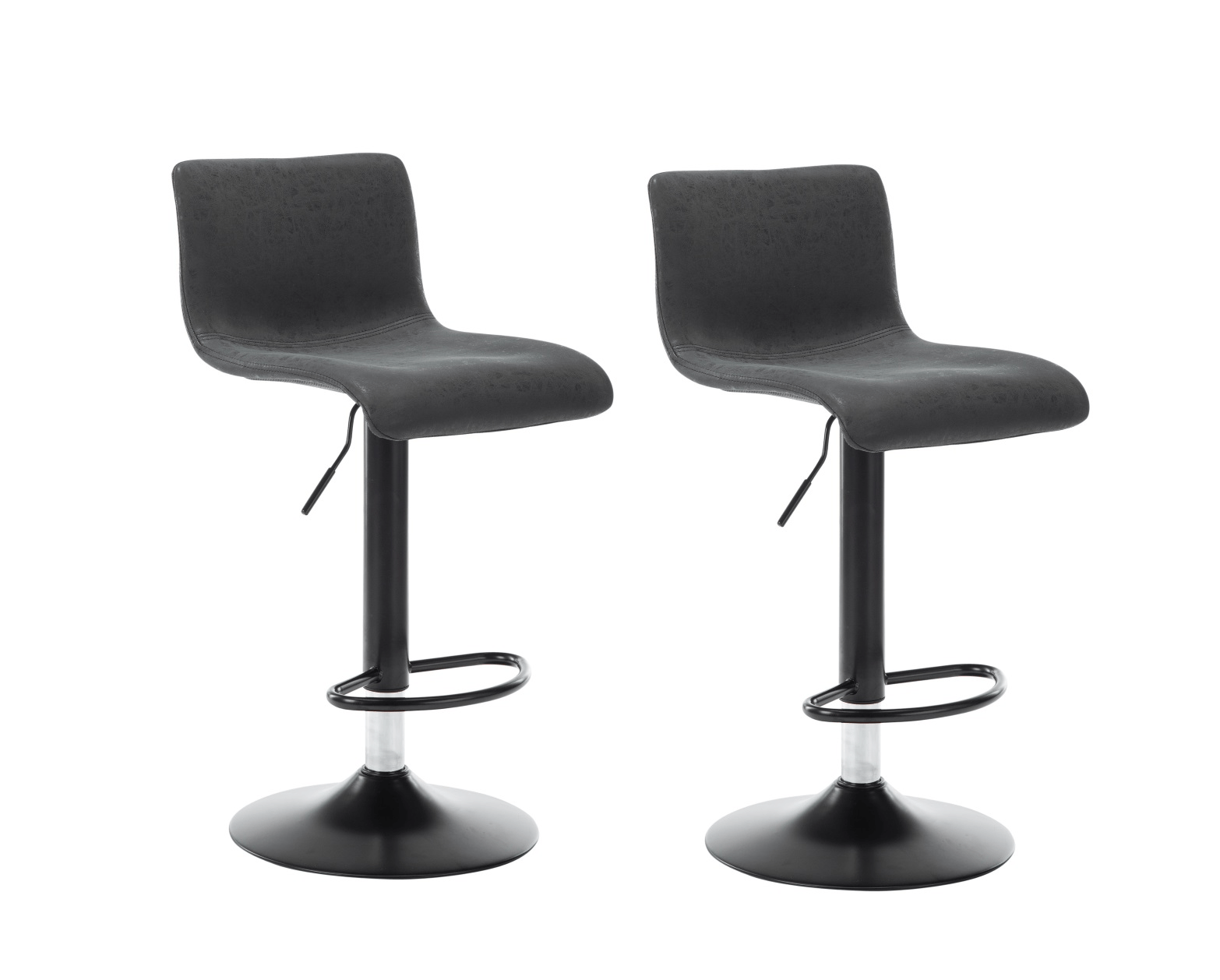 Set van 2 Industriële Vinnie Vintage barkrukken zwart