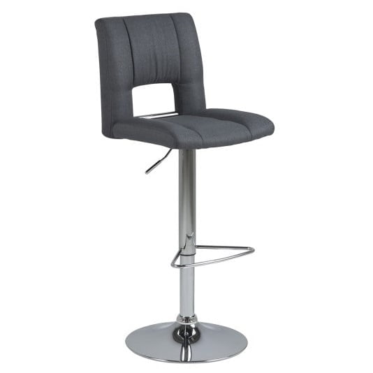 Set van 2 Wanda Barkrukken Donkergrijs stof - Afbeelding 2