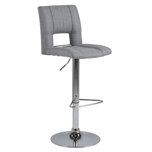 Set van 2 Wanda Barkrukken Lichtgrijs stof - Afbeelding 2