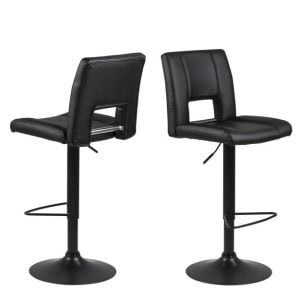 Set van 2 Wanda Barkruk Zwart-Zwart