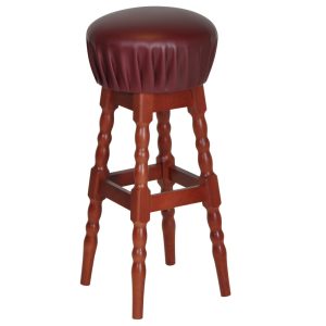 Barkruk Youp rood kunstleder en rood frame