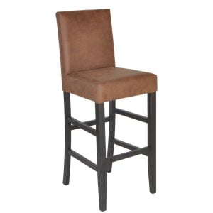 Barbosma Vintage barkruk cognac kunstleder