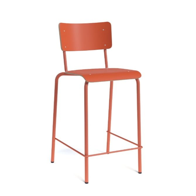 Industriële barkruk BarCollege 65cm Rood-Oranje