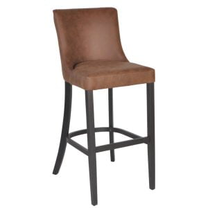 Bargajda Vintage barkruk cognac kunstleder