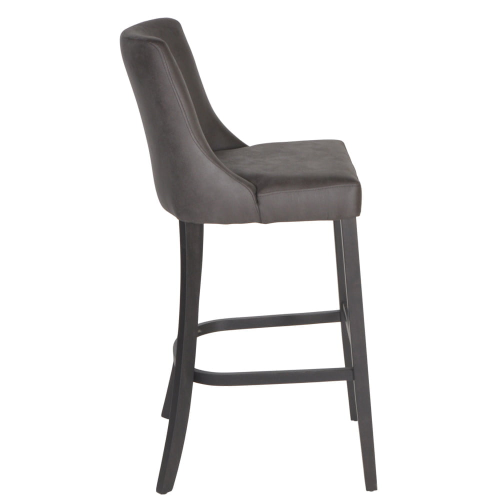 Bargajda Vintage barkruk grijs kunstleder - Afbeelding 3