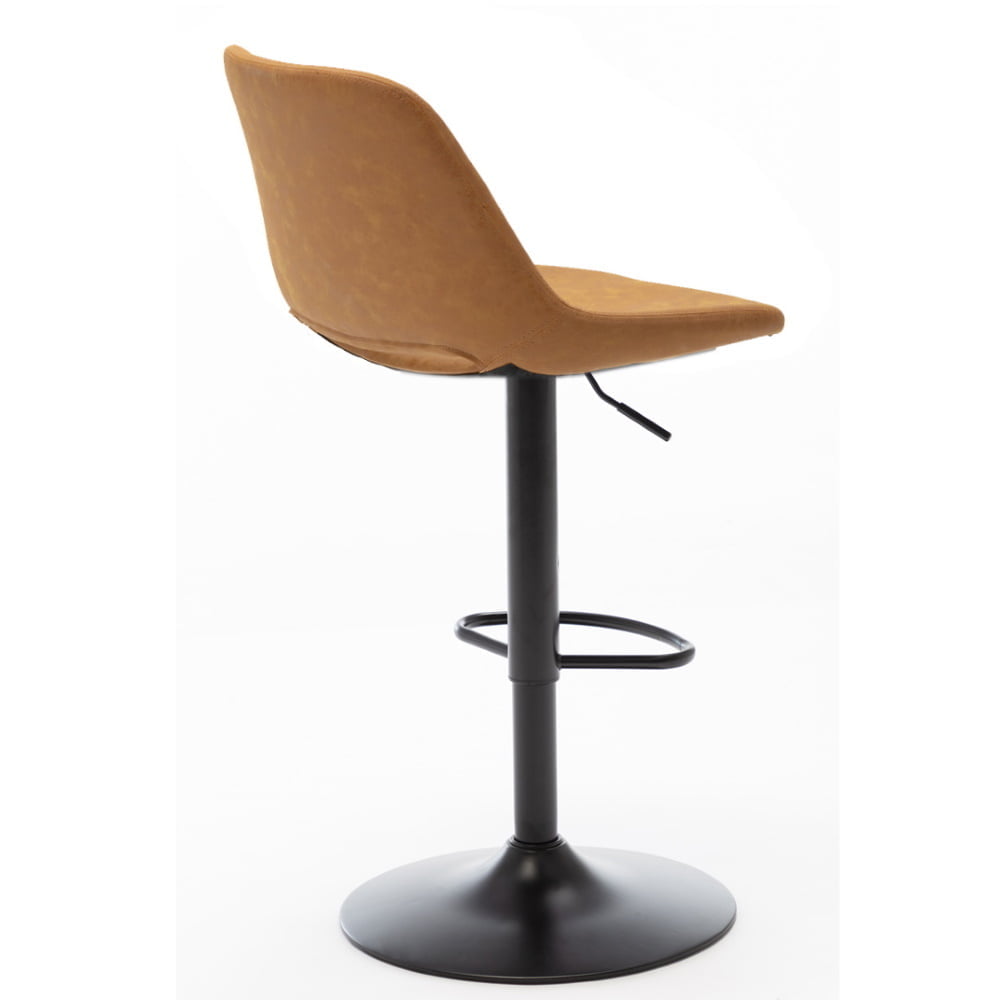 Set van 2 barkrukken Arthur cognac kunstleder - Afbeelding 4