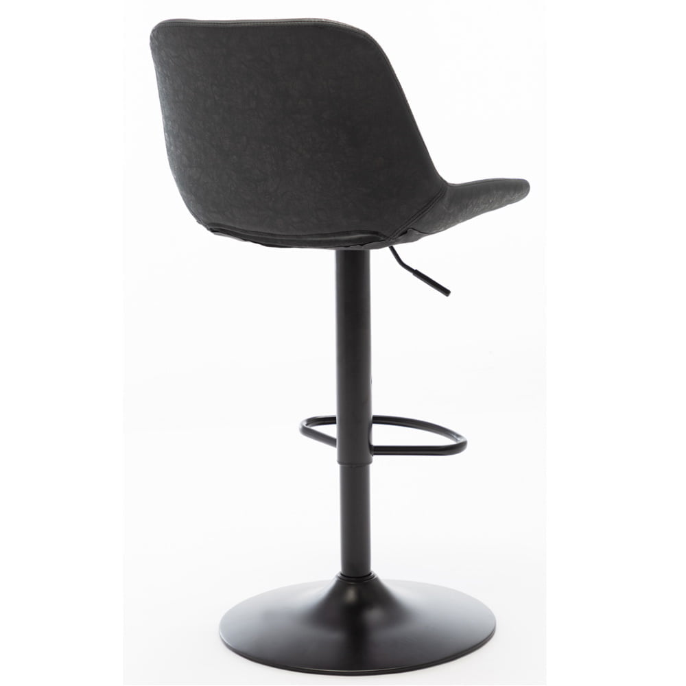 Set van 2 barkrukken Arthur zwart kunstleder - Afbeelding 3