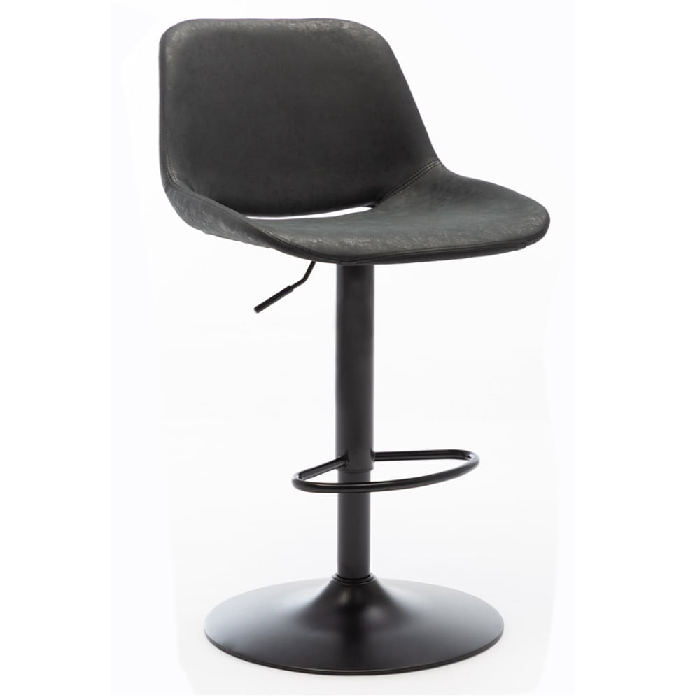 Set van 2 barkrukken Arthur zwart kunstleder - Afbeelding 4