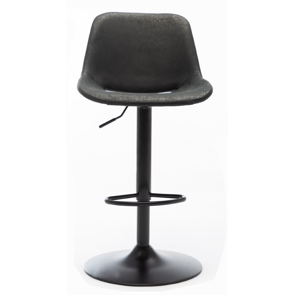 Set van 2 barkrukken Arthur zwart kunstleder - Afbeelding 2