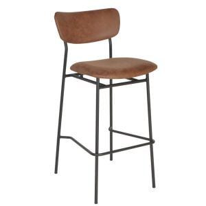 Barwilmer Vintage barkruk cognac kunstleder
