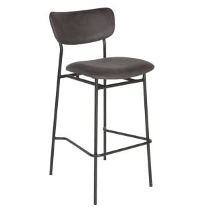 Barwilmer Vintage barkruk grijs kunstleder