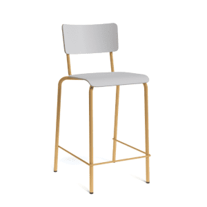 Industriële barkruk BarCollege 65cm wit/goud