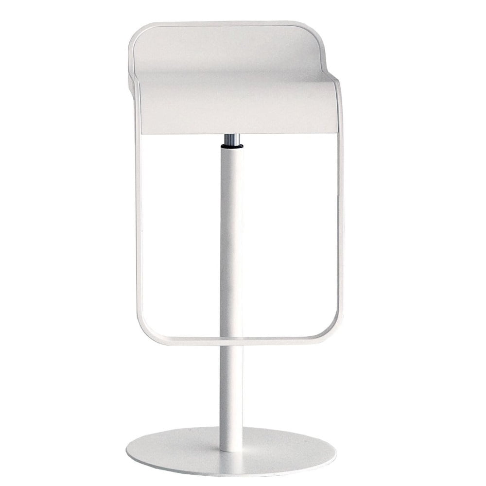 Lem Barkruk Wit frame/Leer
