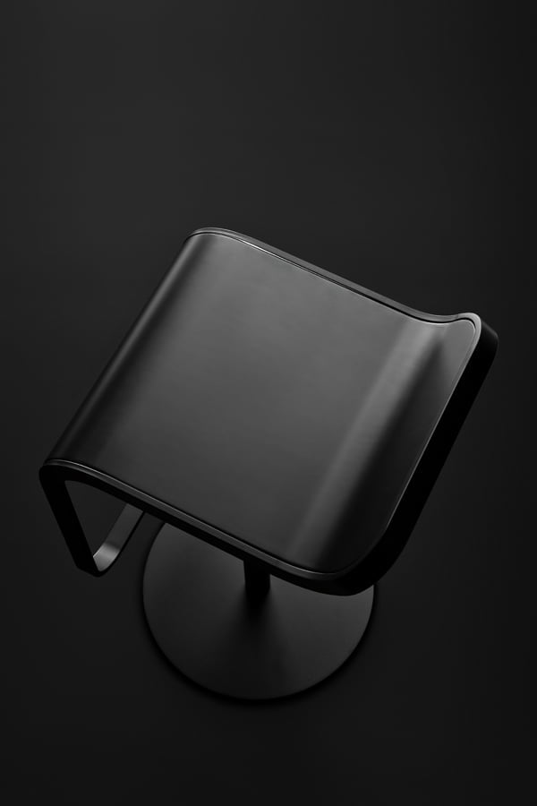 Lem Barkruk Wit frame/Leer - Afbeelding 4
