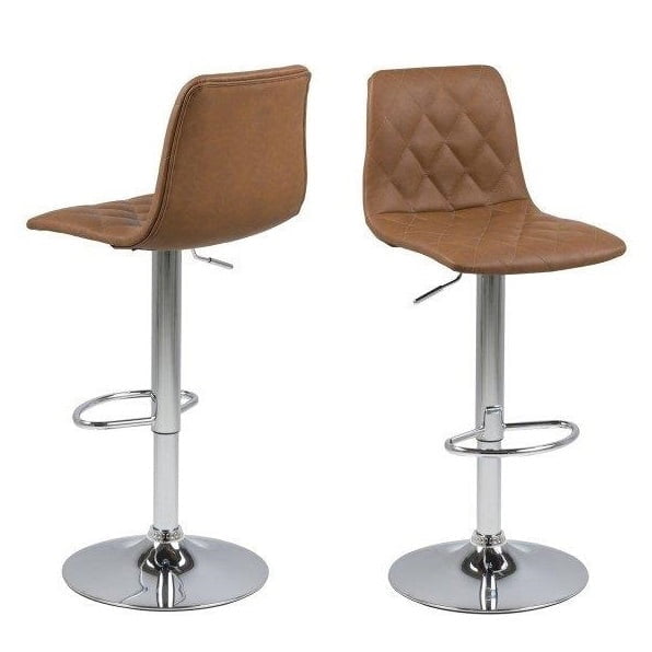 Set van 2 Liverpool Barkrukken Bruin