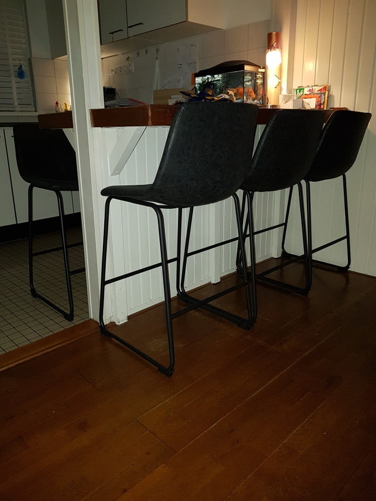 Industriële barkruk Sallo antraciet 80cm - Afbeelding 5