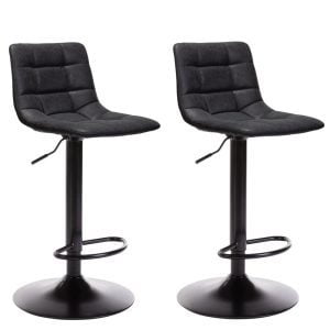 Set van 2 Casoria Vintage Barkrukken antracietgrijs