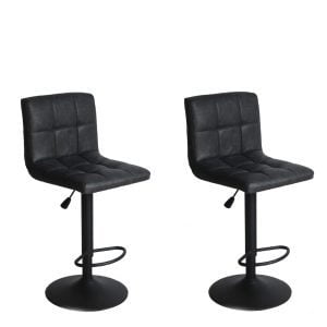 Set van 2 Nancy Vintage Barkrukken Antraciet