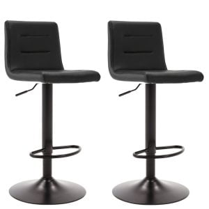 Set van 2 Torres Barkrukken Zwart met Zwart Frame